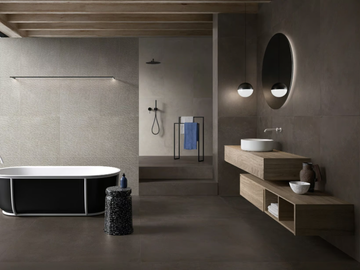 PHASE DARK - Porcelain stoneware wall/floor tiles with concrete effect by Marca Corona - view 3
